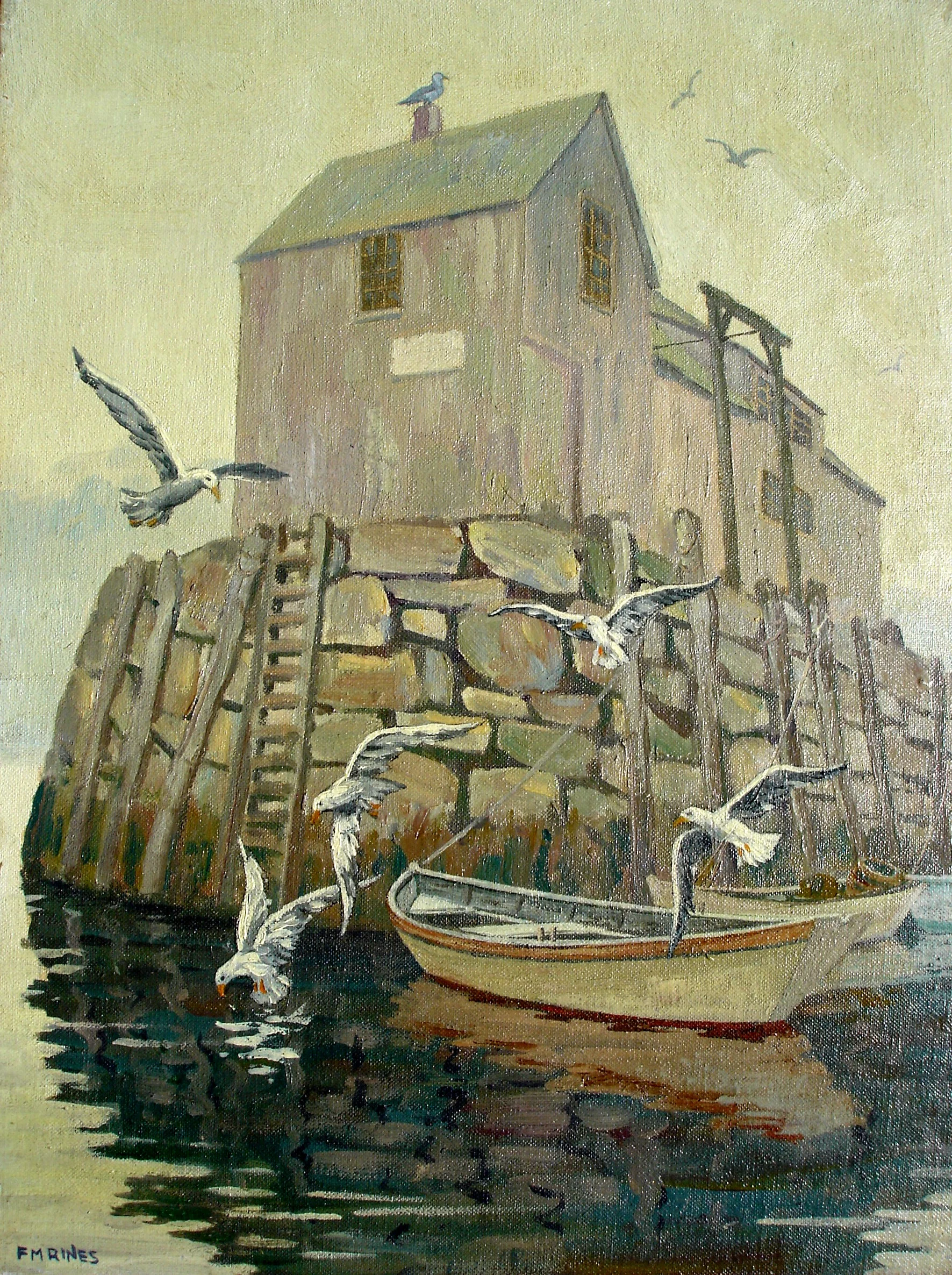 12 Oil (12x16) Motif No. 1 Gulls Rockport MA.JPG