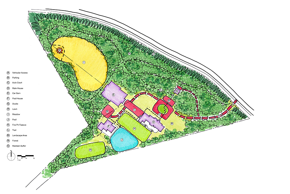 We’ve designed the site circulation to allow vehicles into the heart of the garden without letting them dominate it.