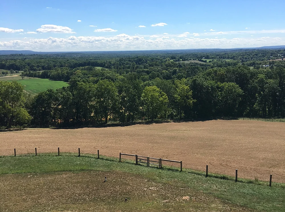 Uninhibited views across the pastoral New Jersey landscape
