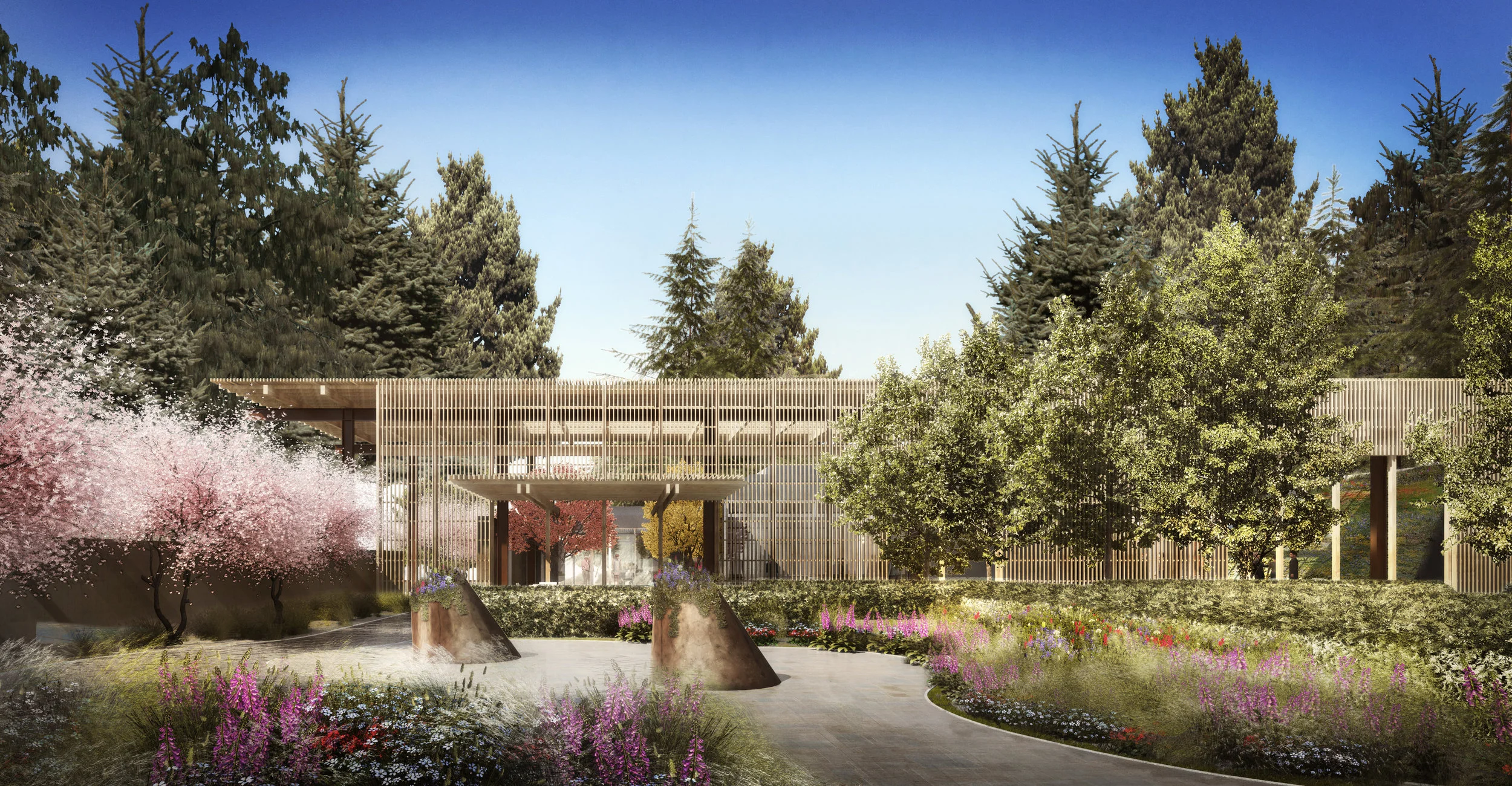 Olson Kundig developed the design for the architectural elements of the master plan.
