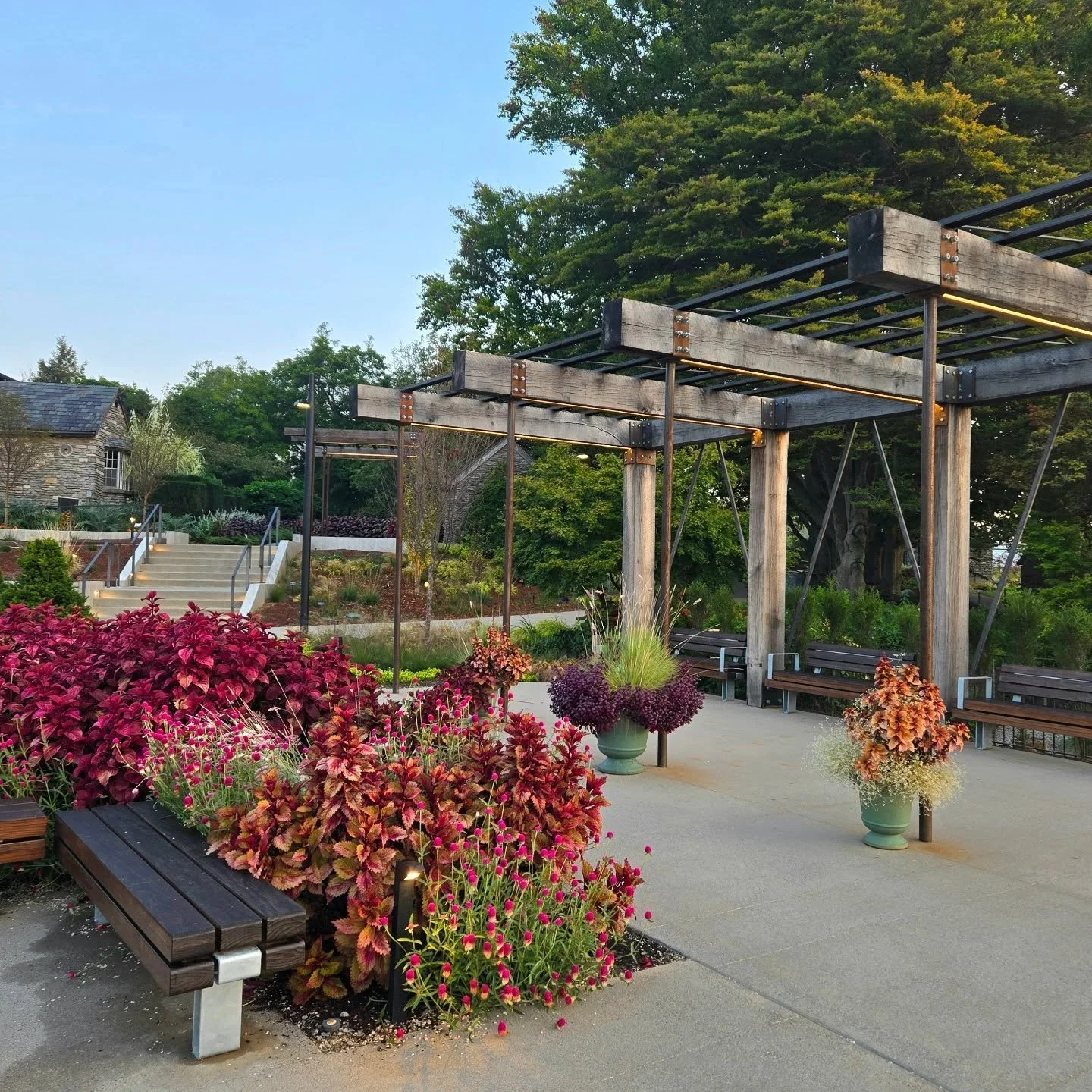 A beautiful morning at @yewdellgardens today!  New Castle Gardens by @landmorphology 

#publicgarden #gardendesign #seattledesigner #landscape #landscapearchitecture