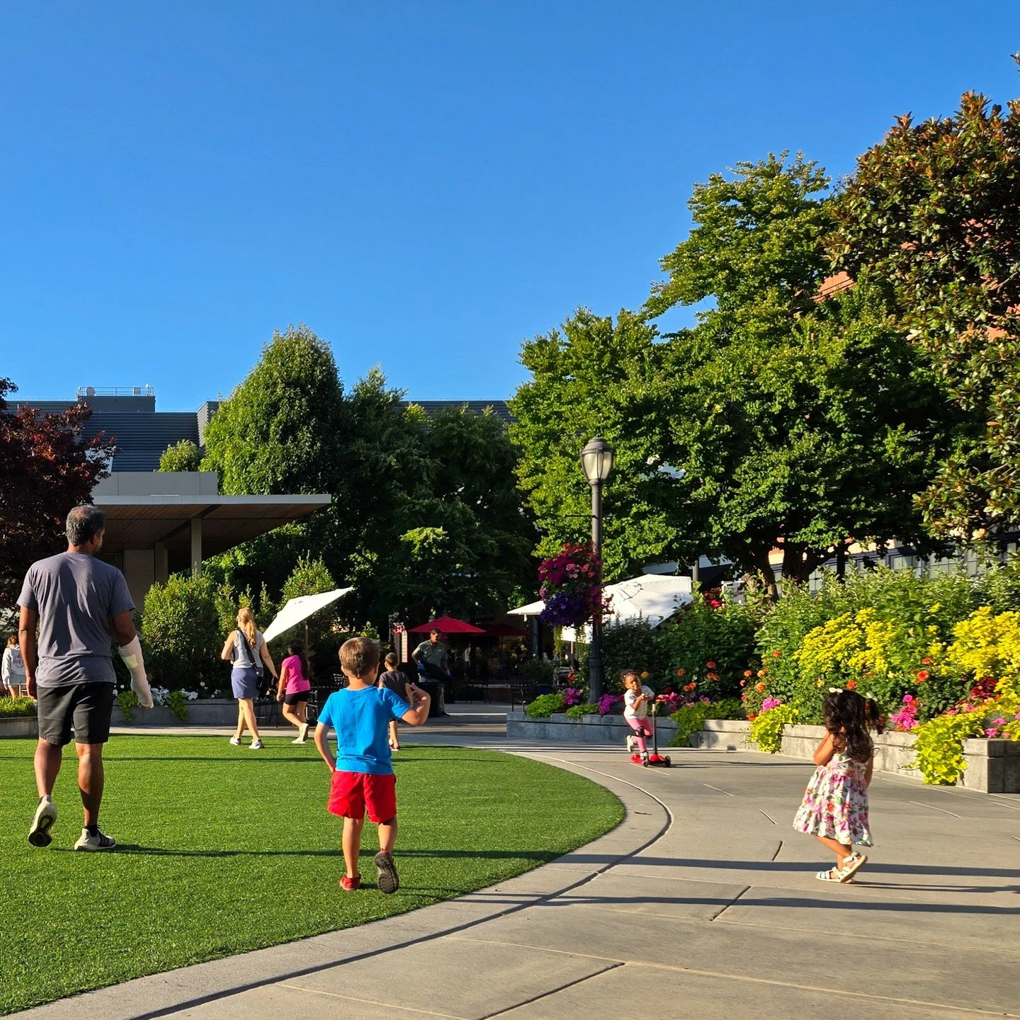The Village Green at University Village has been thriving since its debut in 2021.
As Landscape Architecture Magazine noted, this project truly &ldquo;puts the park back in parking.&rdquo;

Spanning 31,500 sq. ft., the Village Green is a vibrant gath