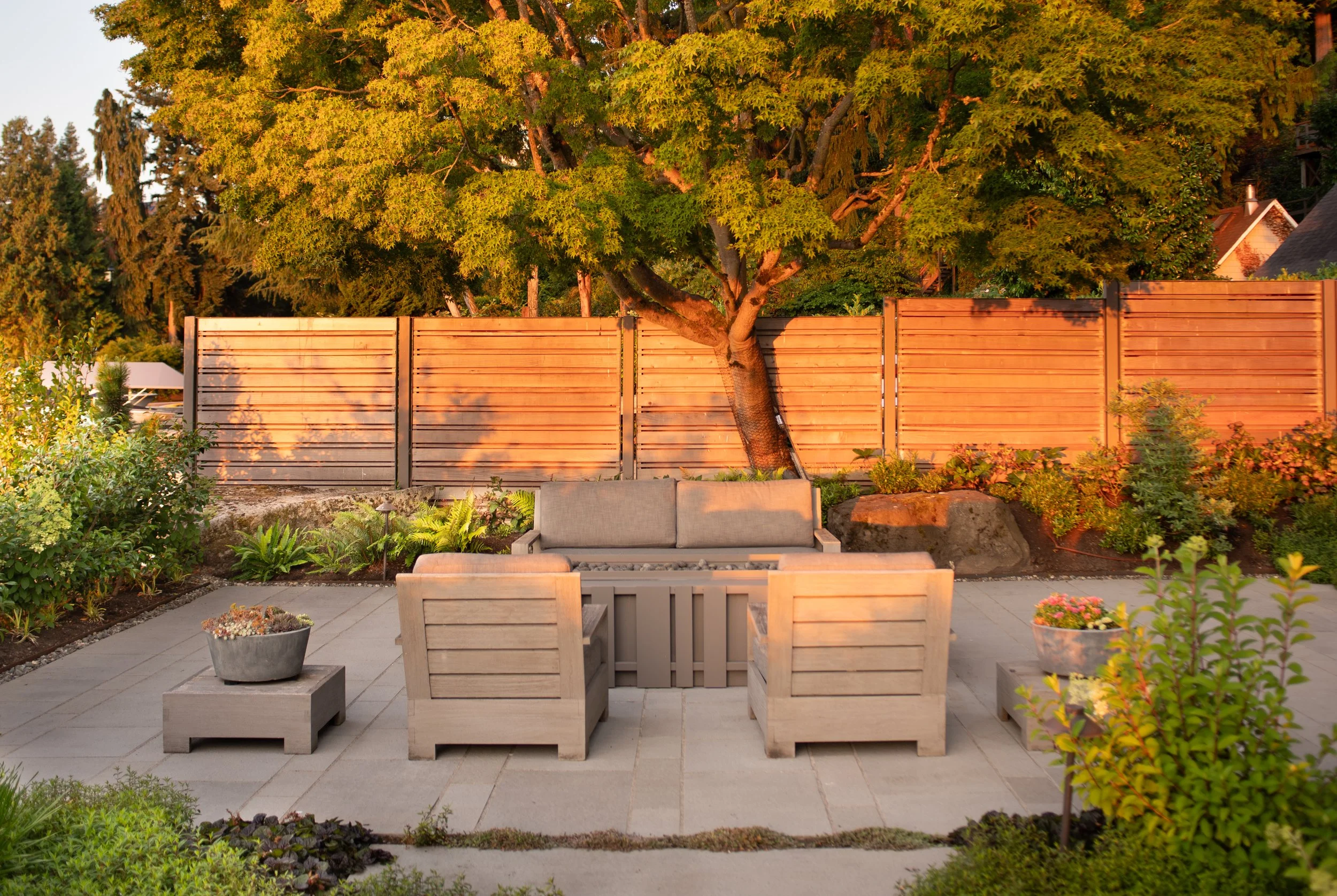 Custom fire feature at Shore Blocks