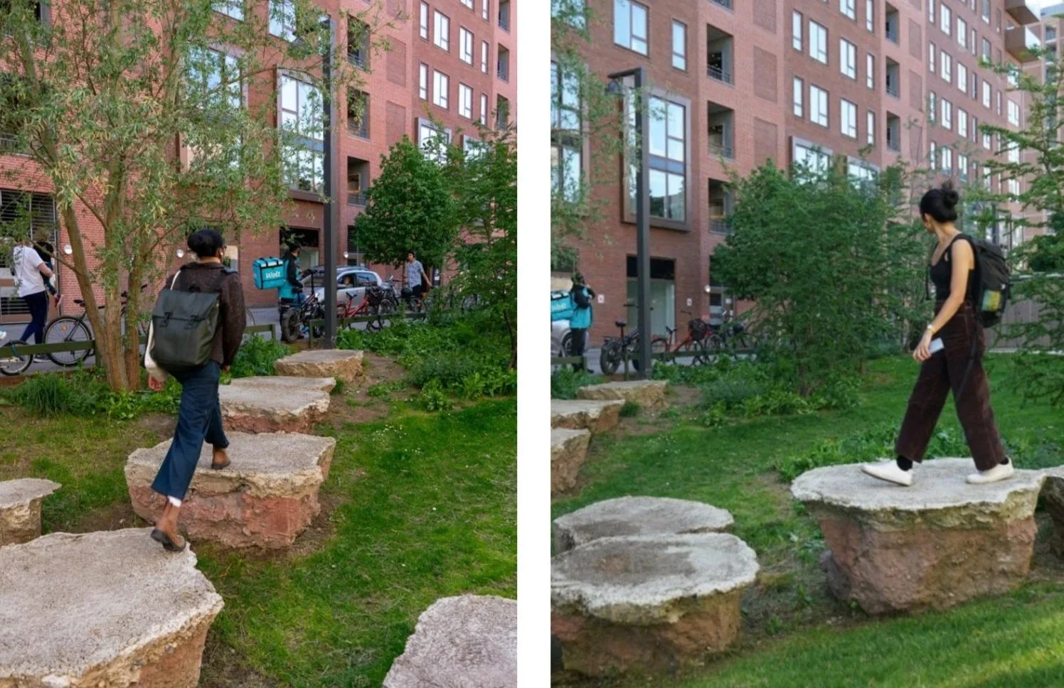 boulder walkway