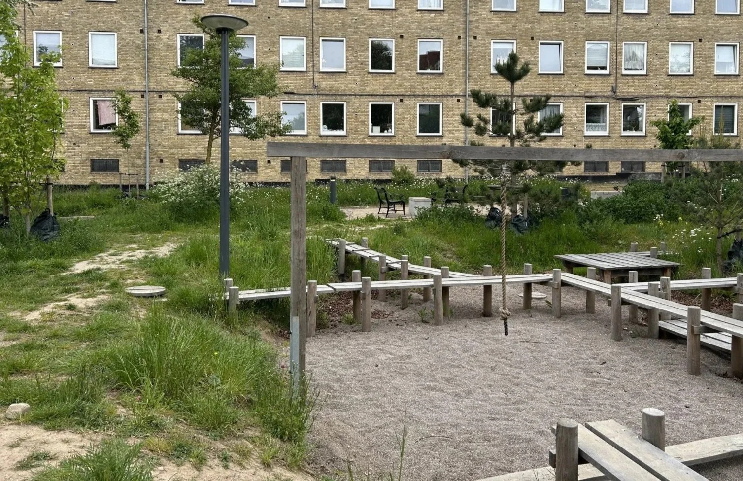Play area that doubles as stormwater feature