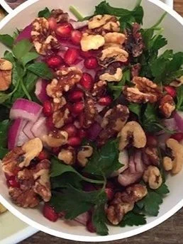 Snack Time: Alkaline Pomegranate Salad and Green Feel Good Juice