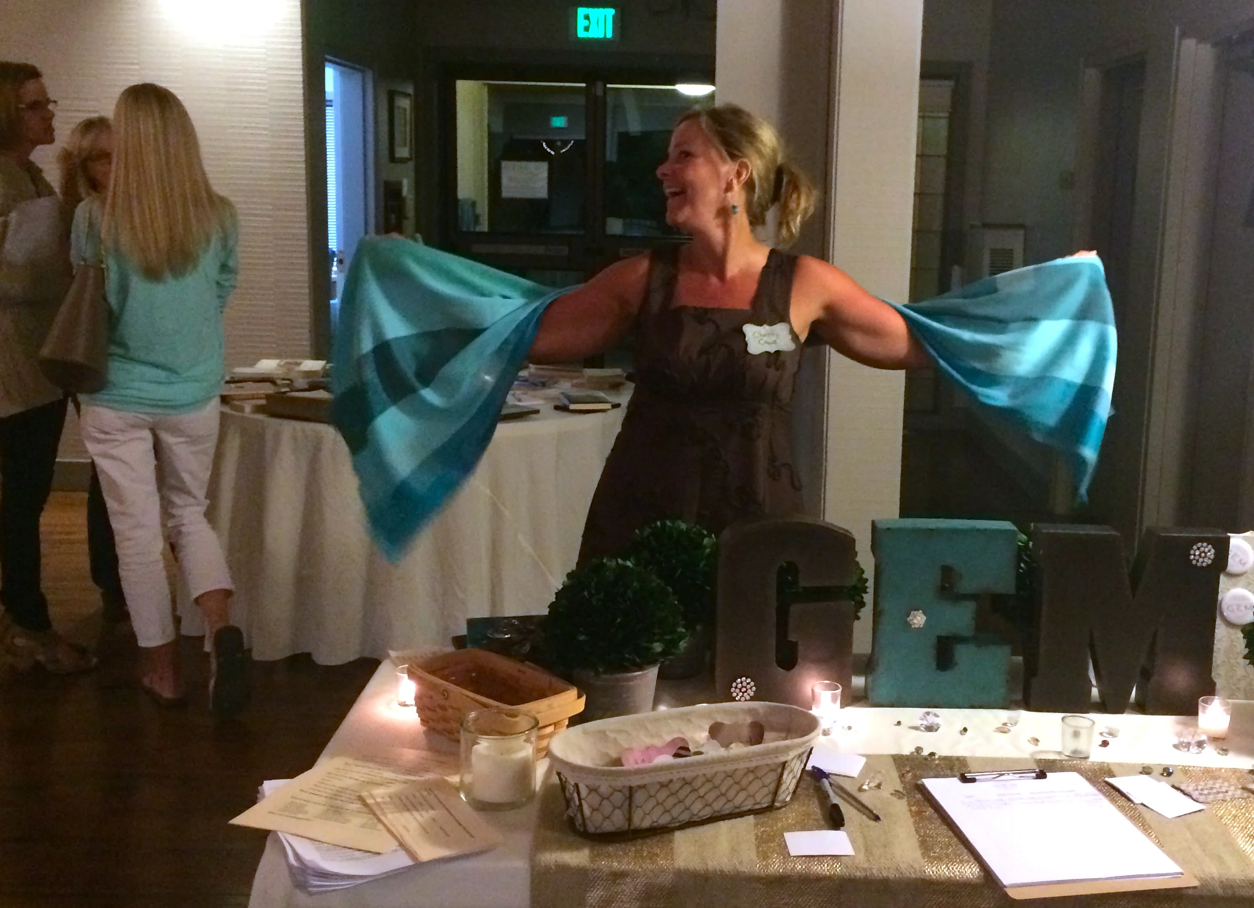 Our very treasured Christy Crews, coincidentally dressed in GEM colors.  What a gem!!!