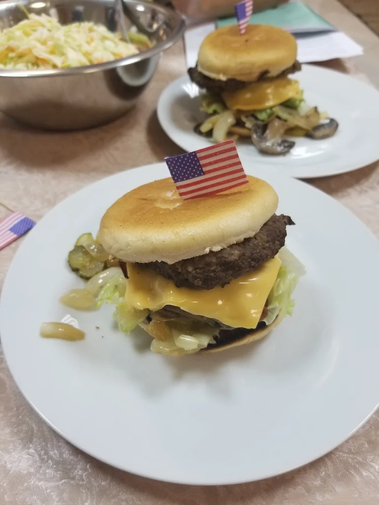 Last night's American burger themed dinner. It was a huge hit!