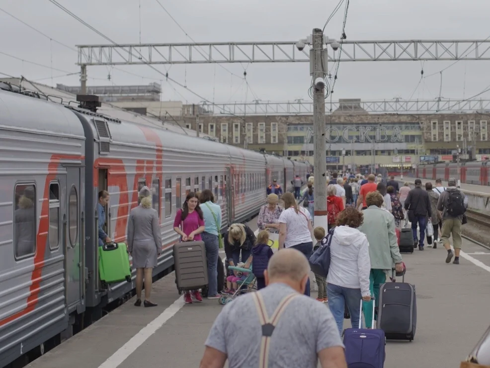 Arriving at the central station in Moscow early on Tuesday morning