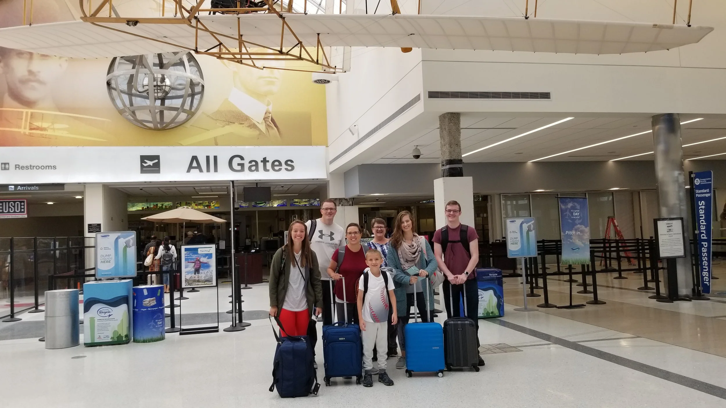 The Xenia team arriving at Dayton Airport