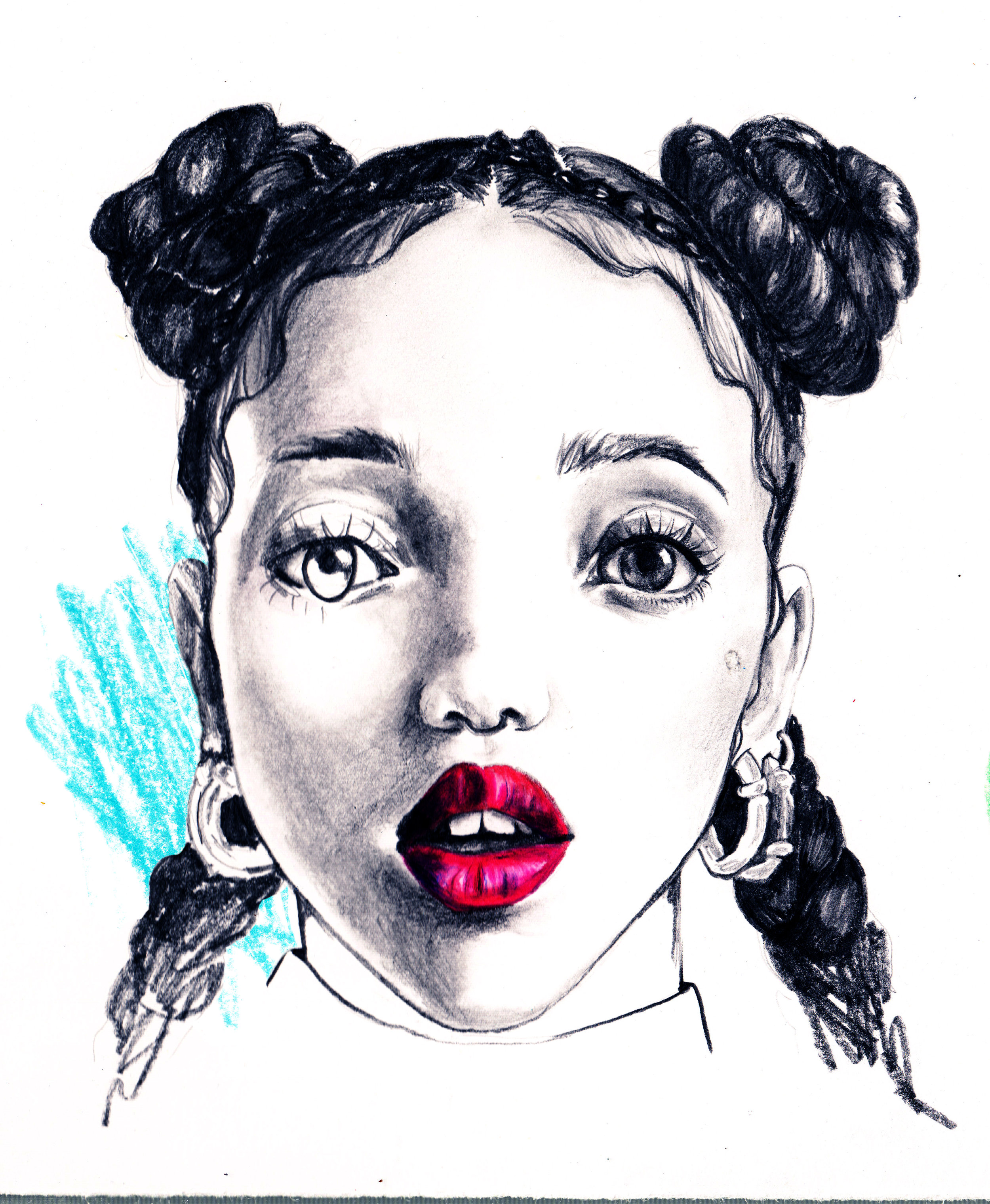  Timeline on FKA twigs' style evolution ( NYLON , October 2015. Illustrated by Dessie Jackson.) 