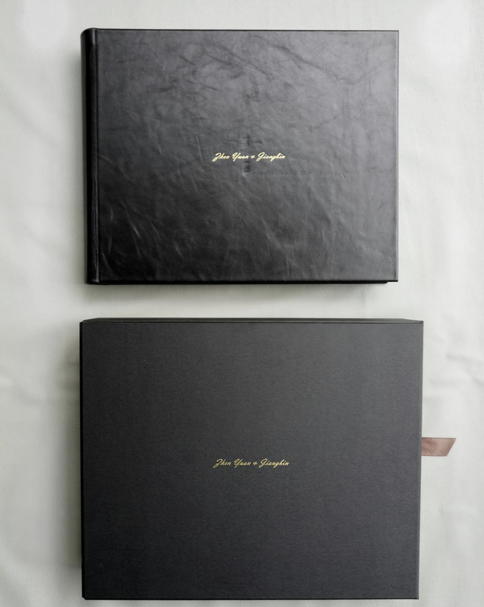 12x12” Genuine Leather Flushmount Matte Album with personalization