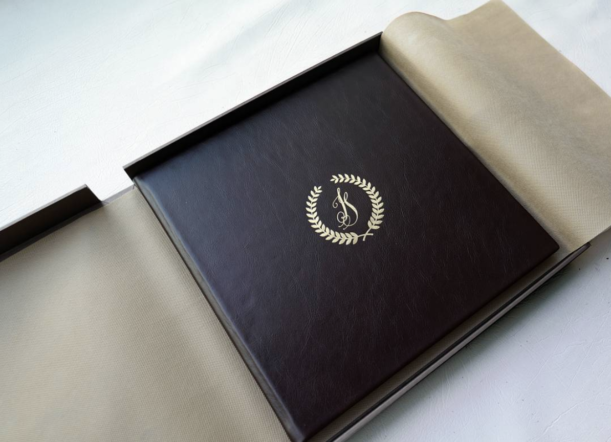 12x12” Genuine Leather Flushmount Matte Album with personalization
