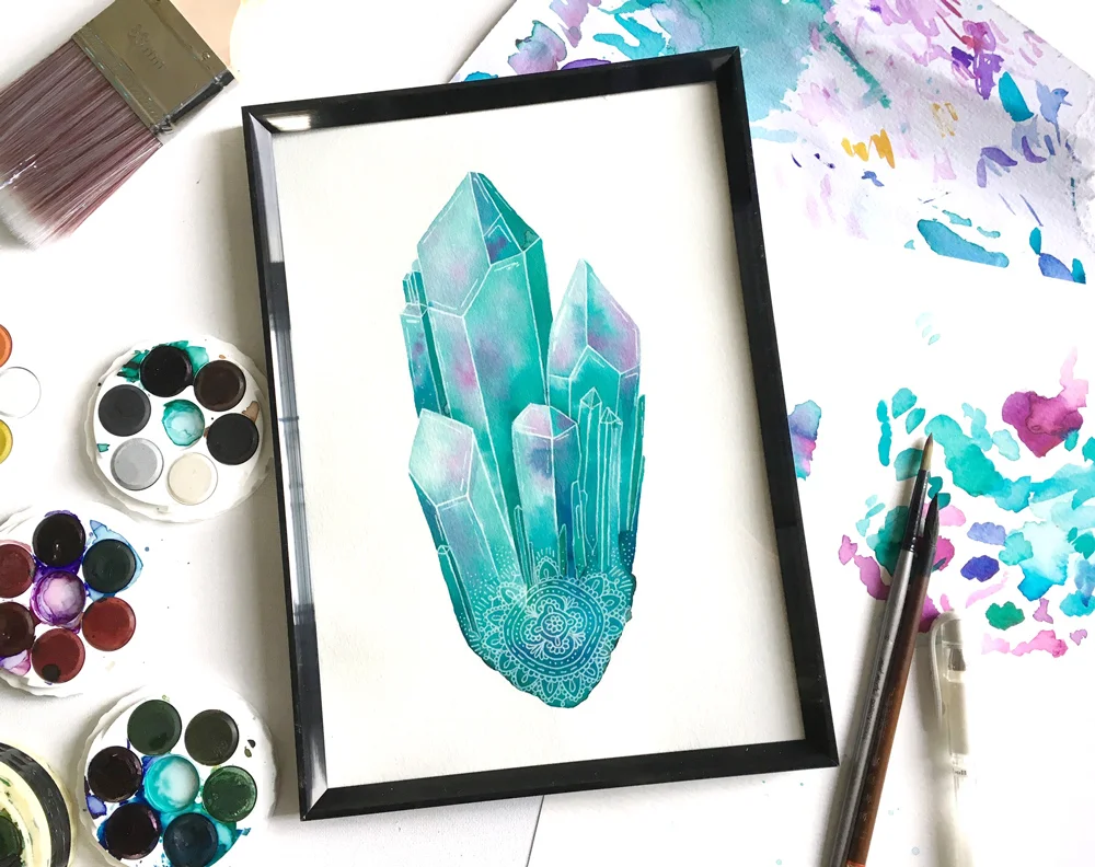 Watercolour Crystal Tutorial Leuro