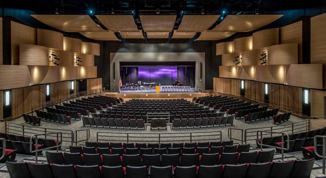 The Veterans Memorial Auditorium at Galvin Middle School Photo Credit: Bond Brothers