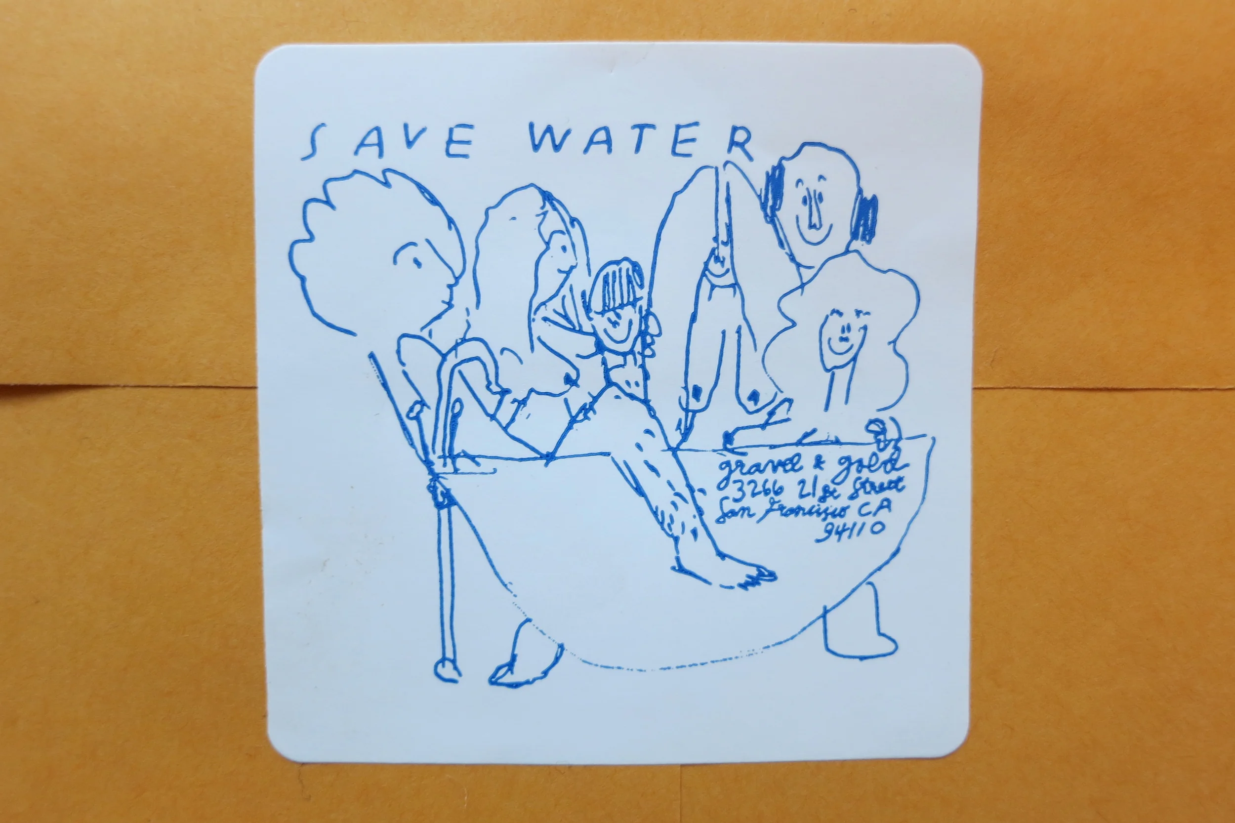 Save Water Sticker, 2014