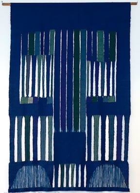 Palaka , then Alice at the loom, then Blue and Green Forms , 1968