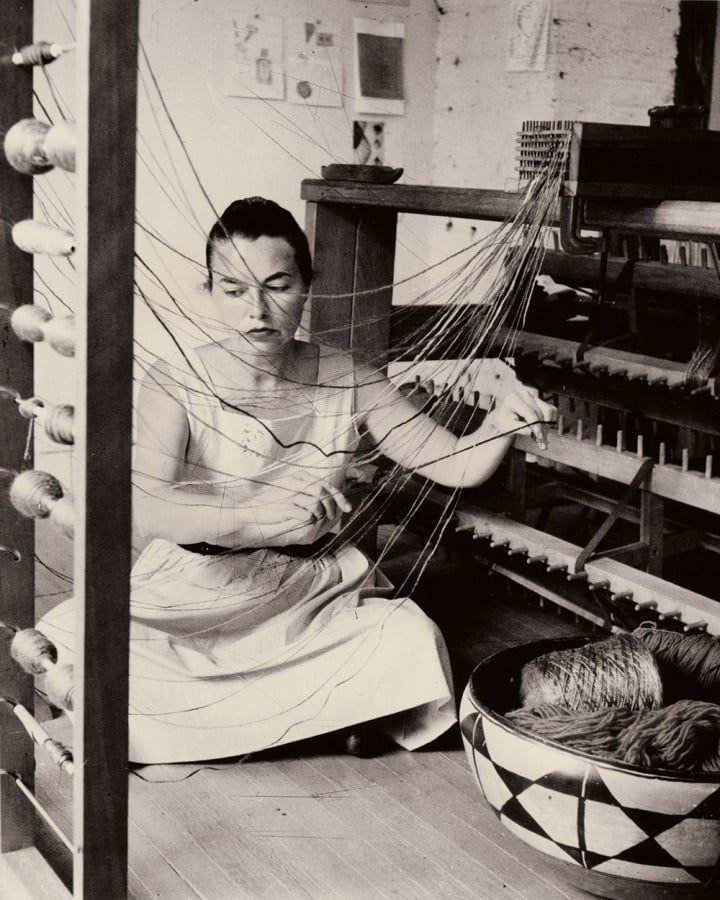 Lenore in her NYC studio, 1958. Photo by David Attie.