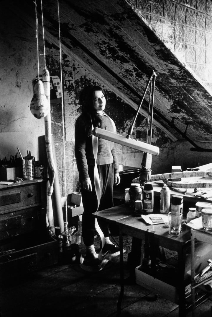 Eva Hesse in her Kettwig Studio, Germany 1964 and 1965