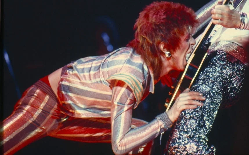 On Mick Ronson's guitar