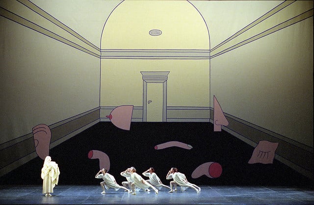 Marie-Louise’s set for a 2012 production of Giselle , Acts I and II