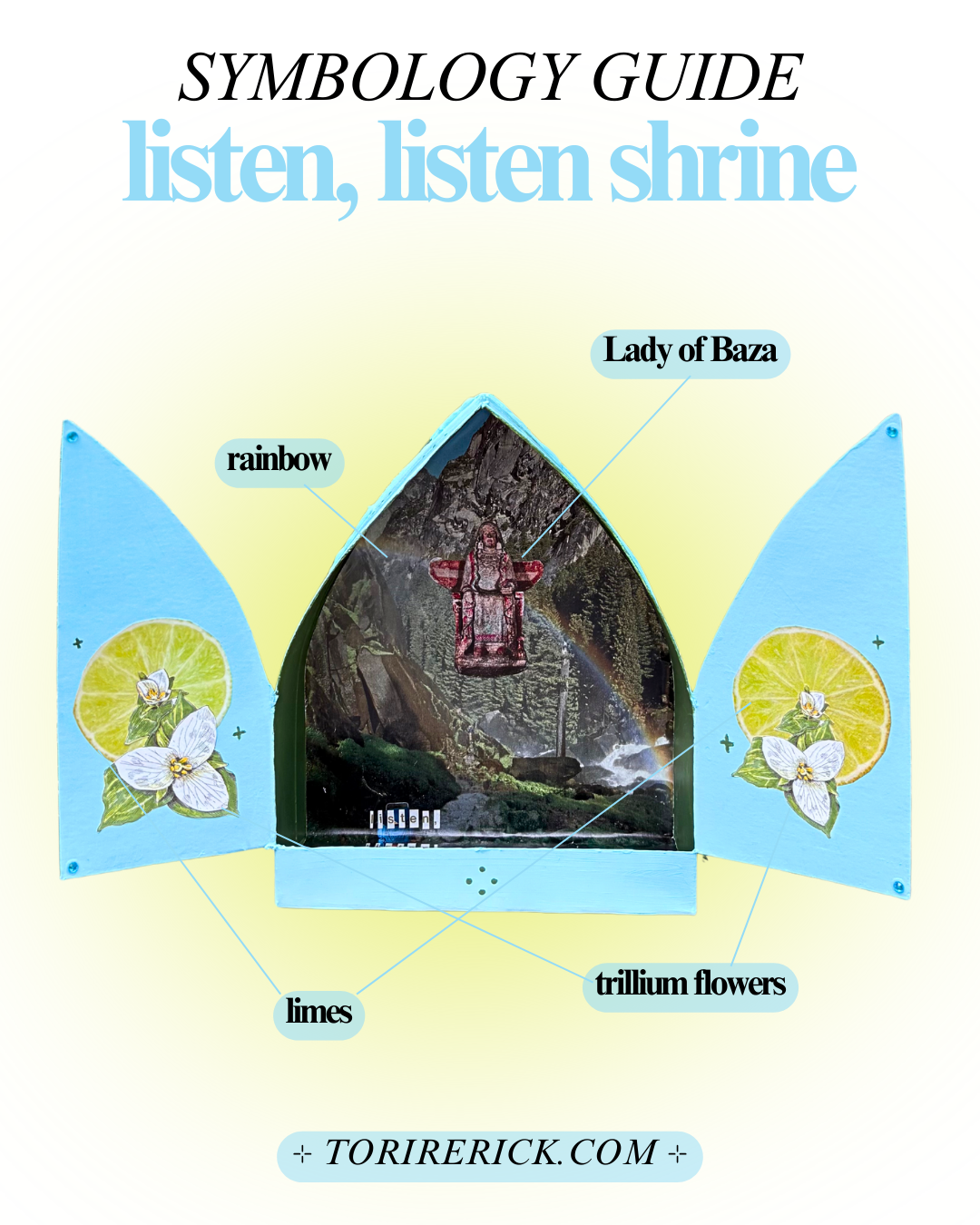 Symbol Guide: Limes, Rainbows, Trillium Flowers, Lady of Baza
