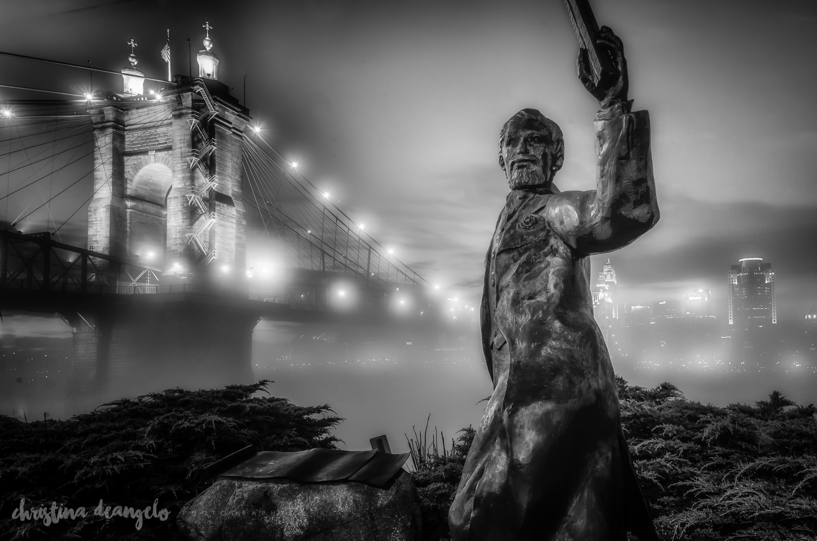 Roebling Statue & Bridge 