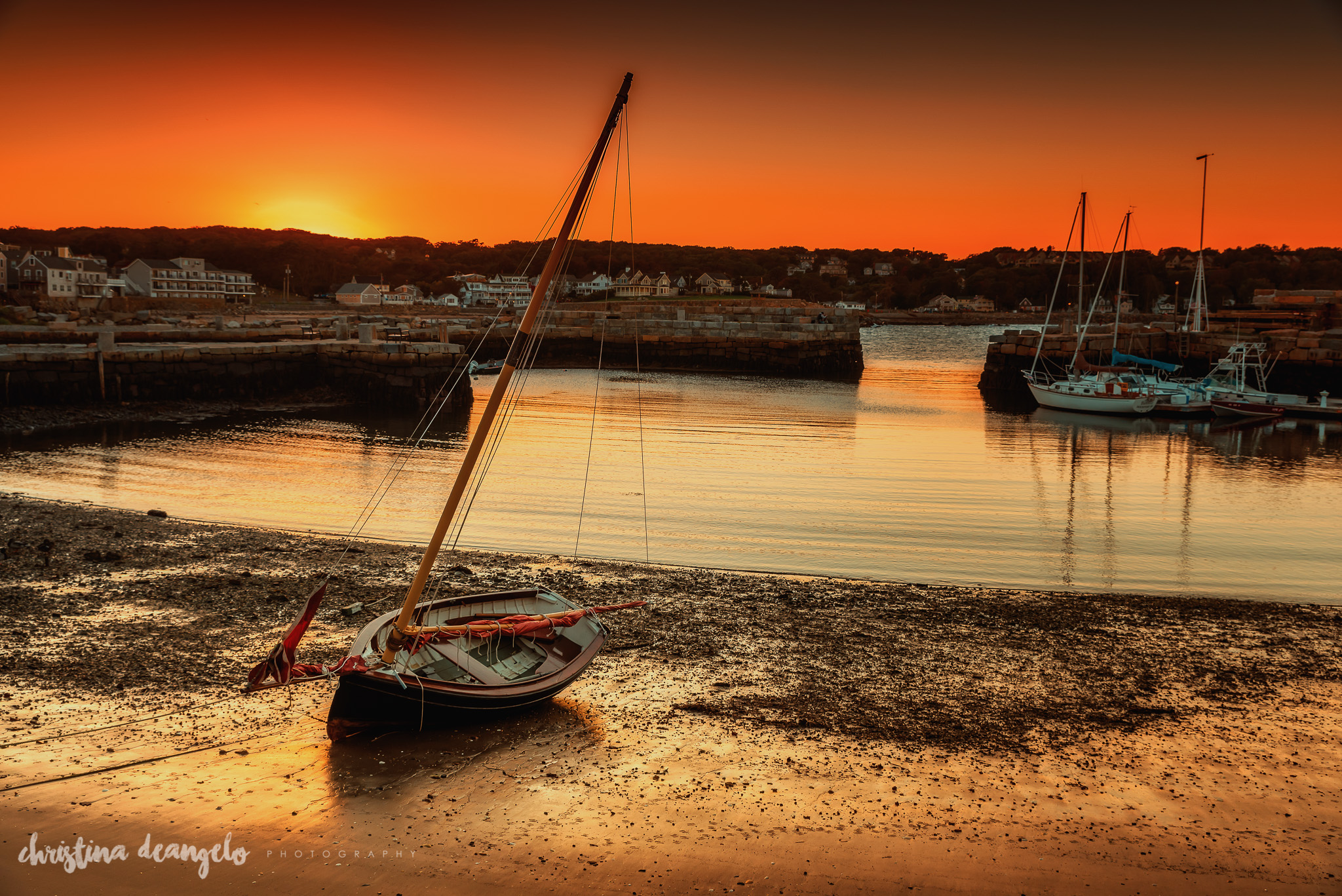 Sunset in Rockport, MA