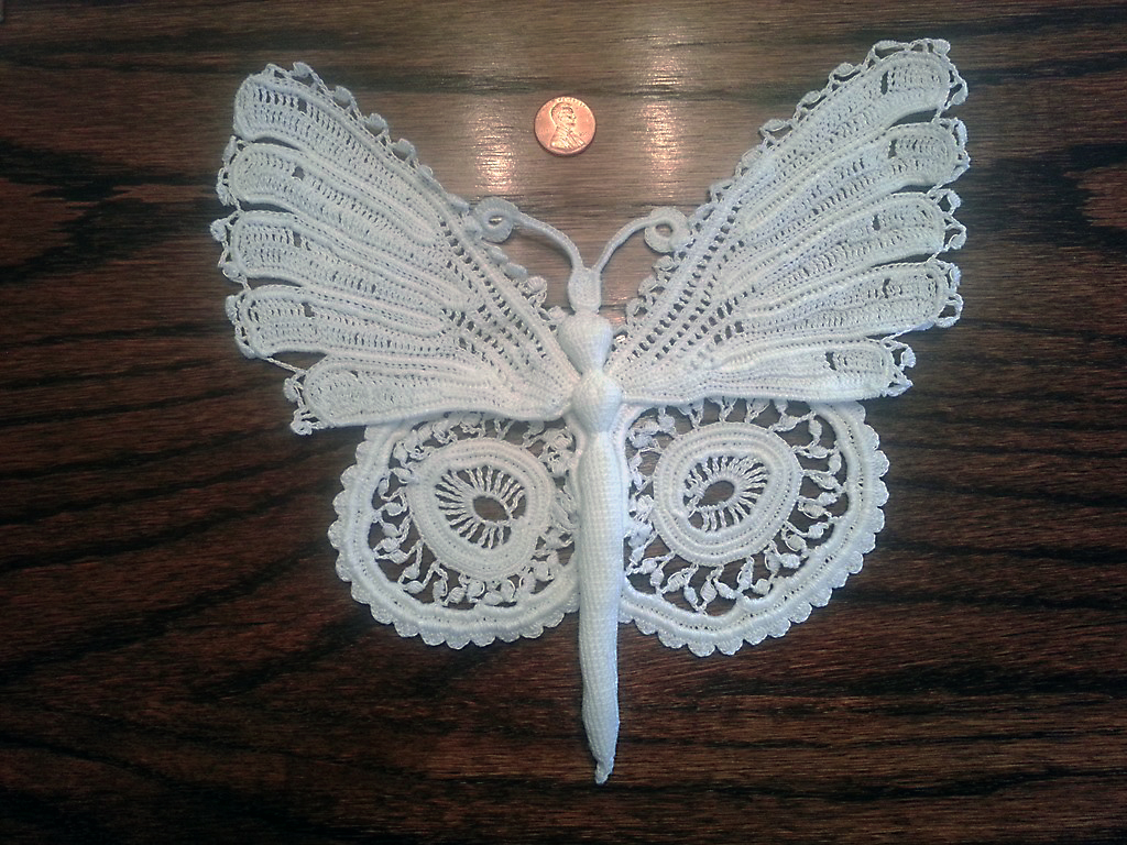 Irish Lace Crochet Butterfly