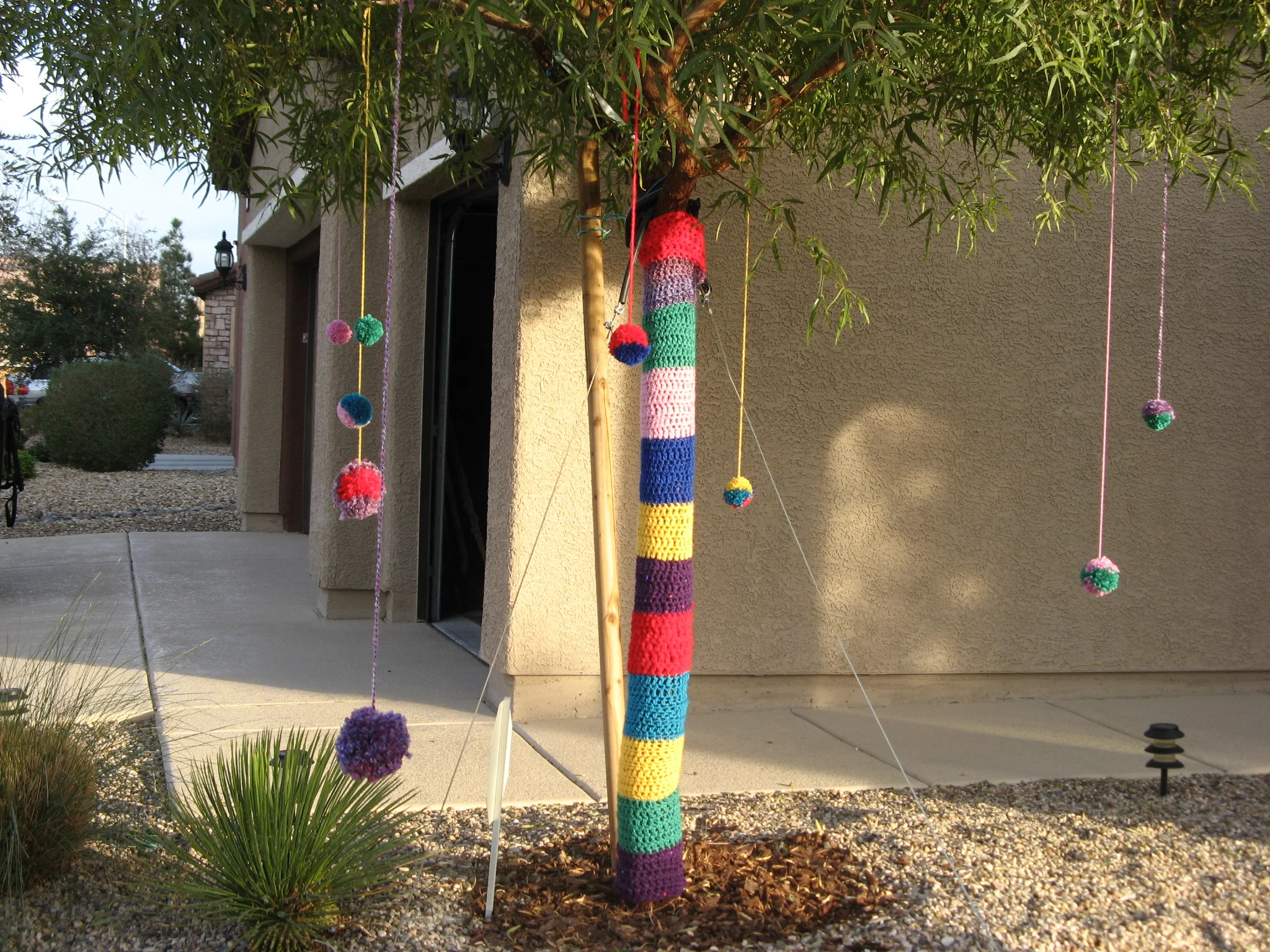 Yarn Bombed Tree