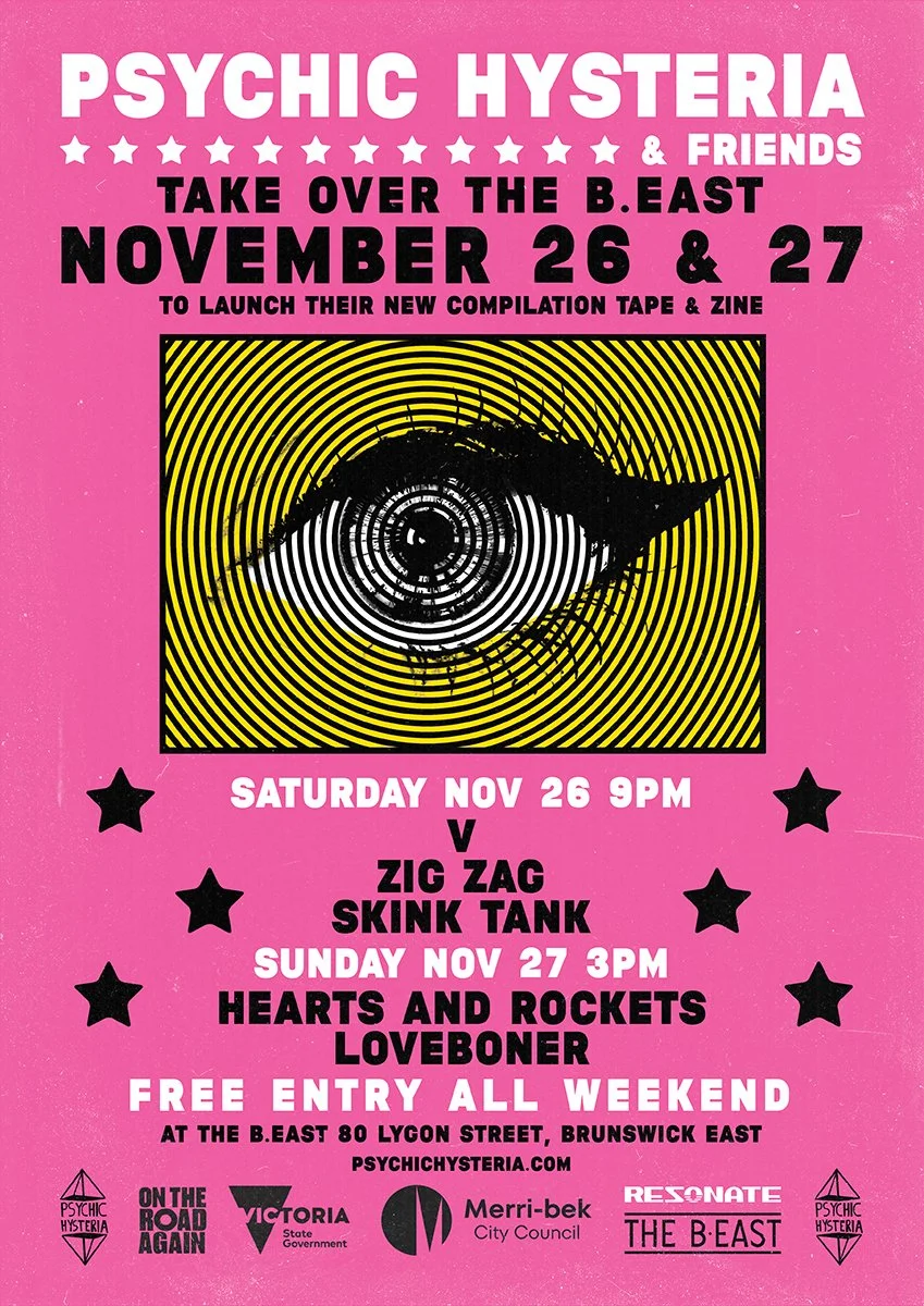 Psychic Hysteria &amp; friends take over the B.East Nov 26 &amp; 27!