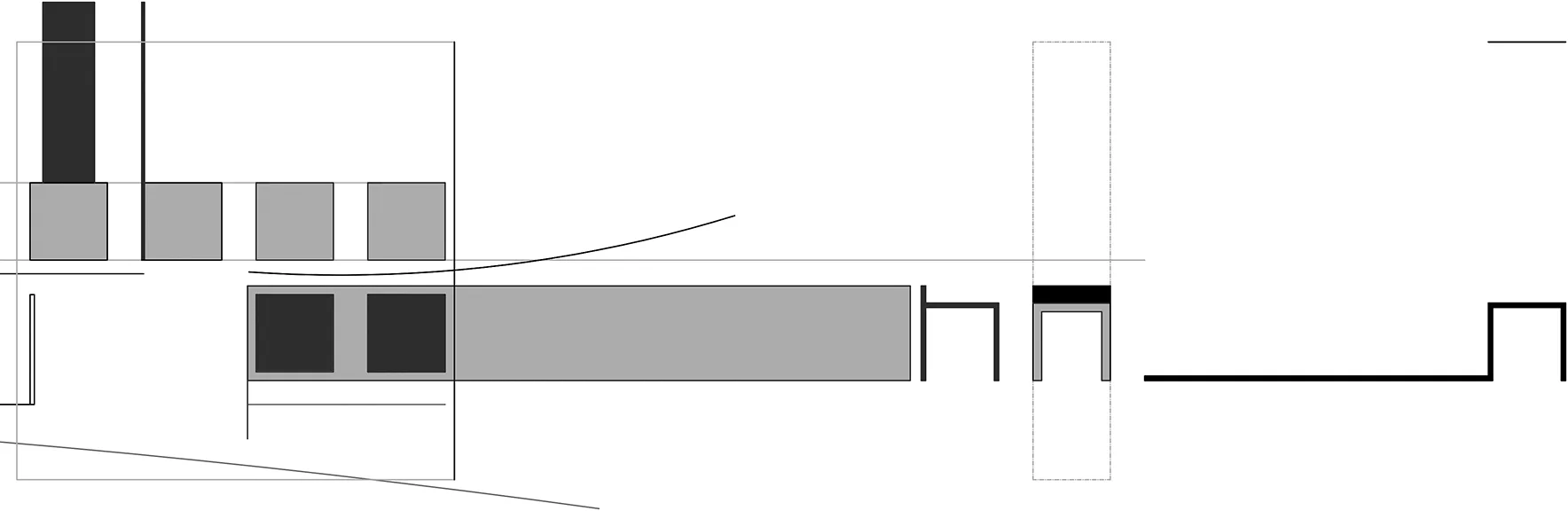 The chair and table expanding into a modular system