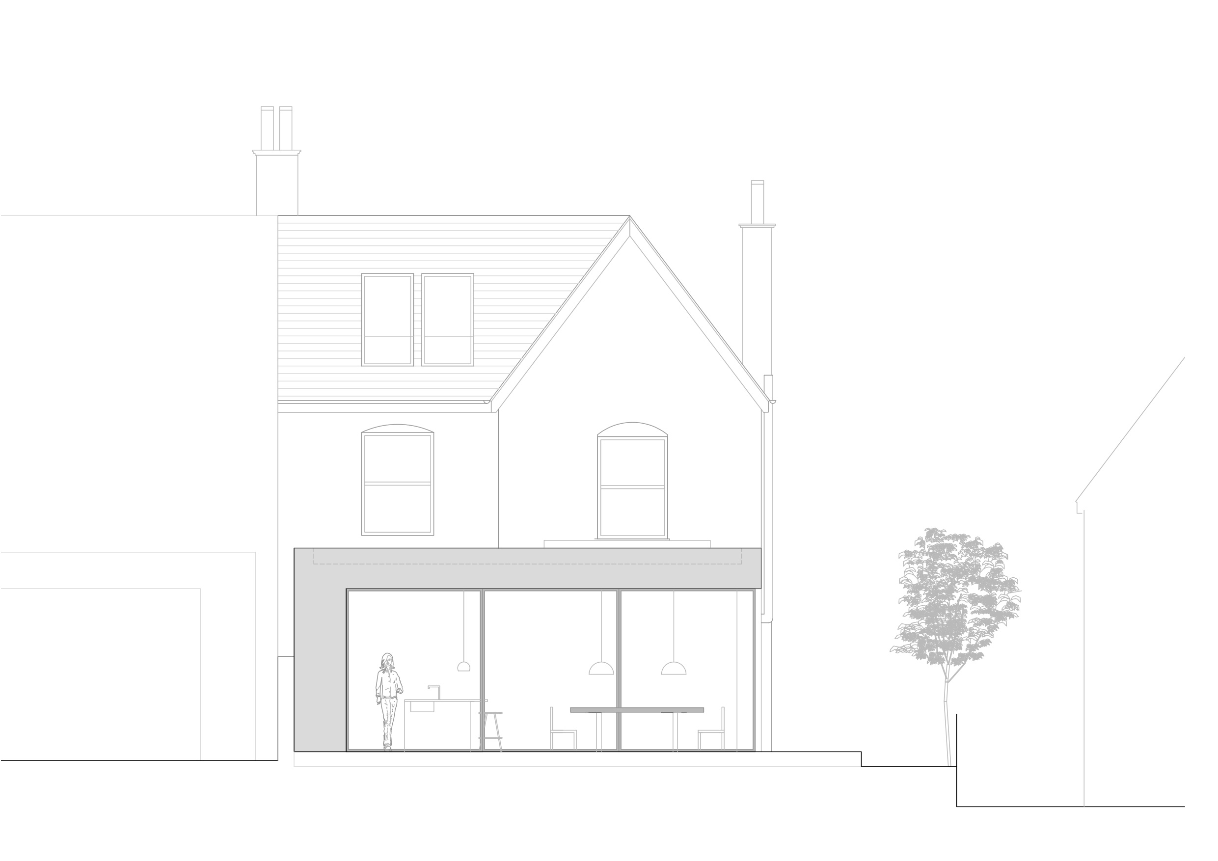  Proposed : Rear Elevation&nbsp; 