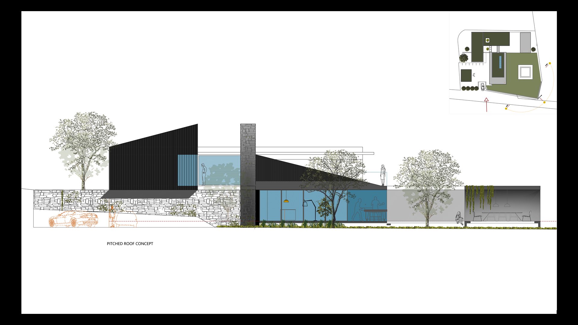  Pitched roof concept elevation  