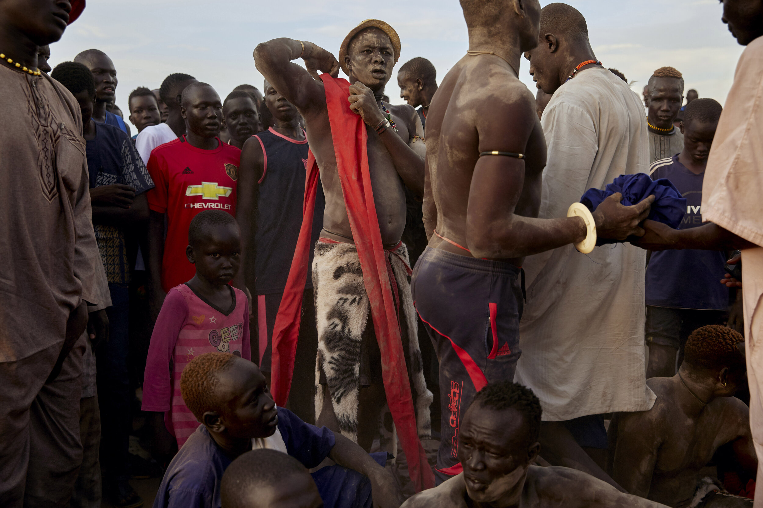 Wrestlers in Juba, South Sudan