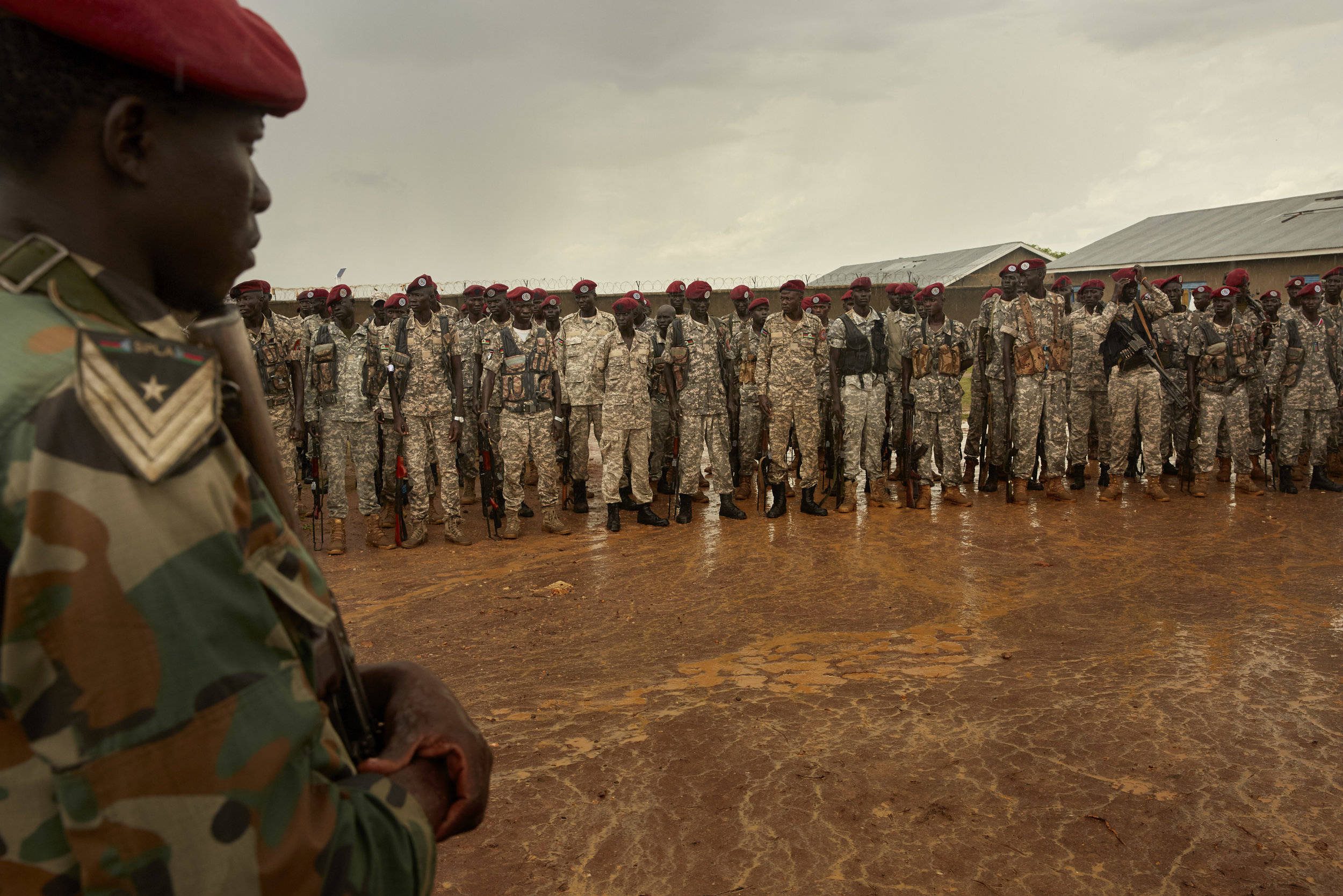 Tiger Battalion soldiers from the South Sudan People's Defence Force (SSPDF) in Juba, South Sudan