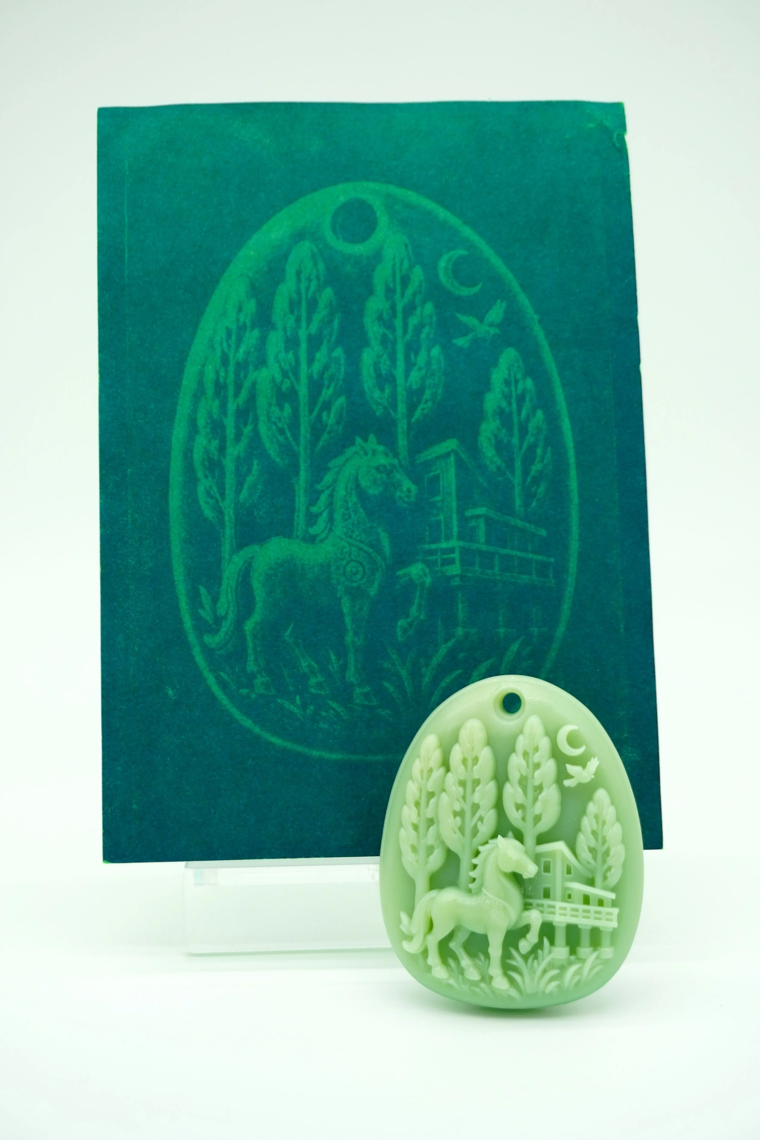 In the shade of lush poplars with 3d print.JPG