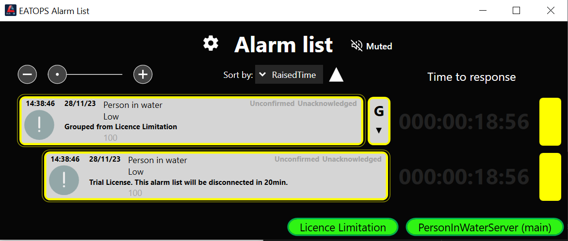 AlarmList Configuration Datamatik SCADA
