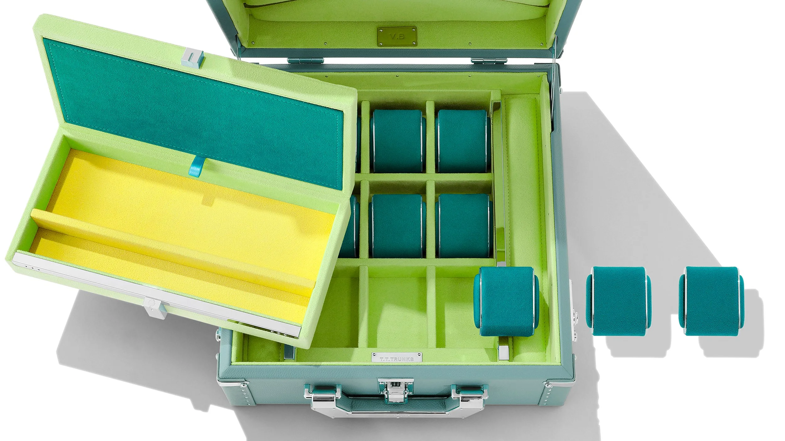Coffret horloger T.T.Trunks, remontoirs Swiss Kubik
