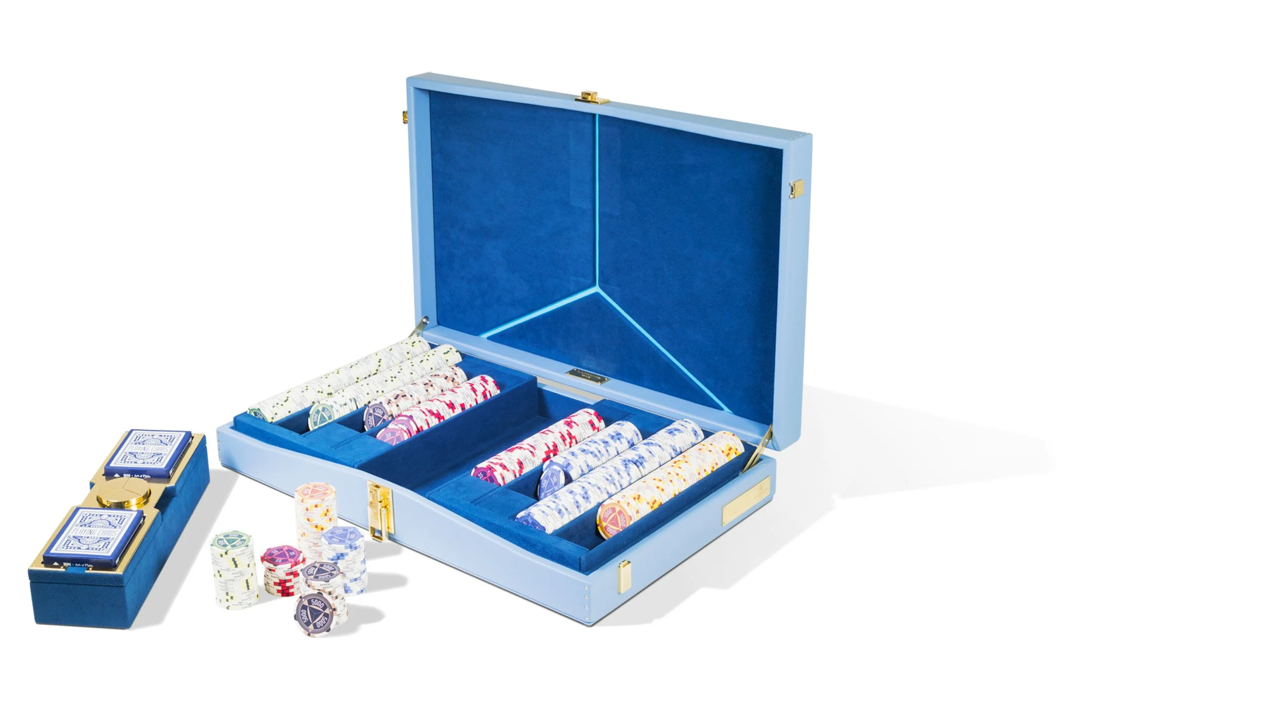 Coffret de poker T14 Poker, coloris Bleu clair, T.T.Trunks