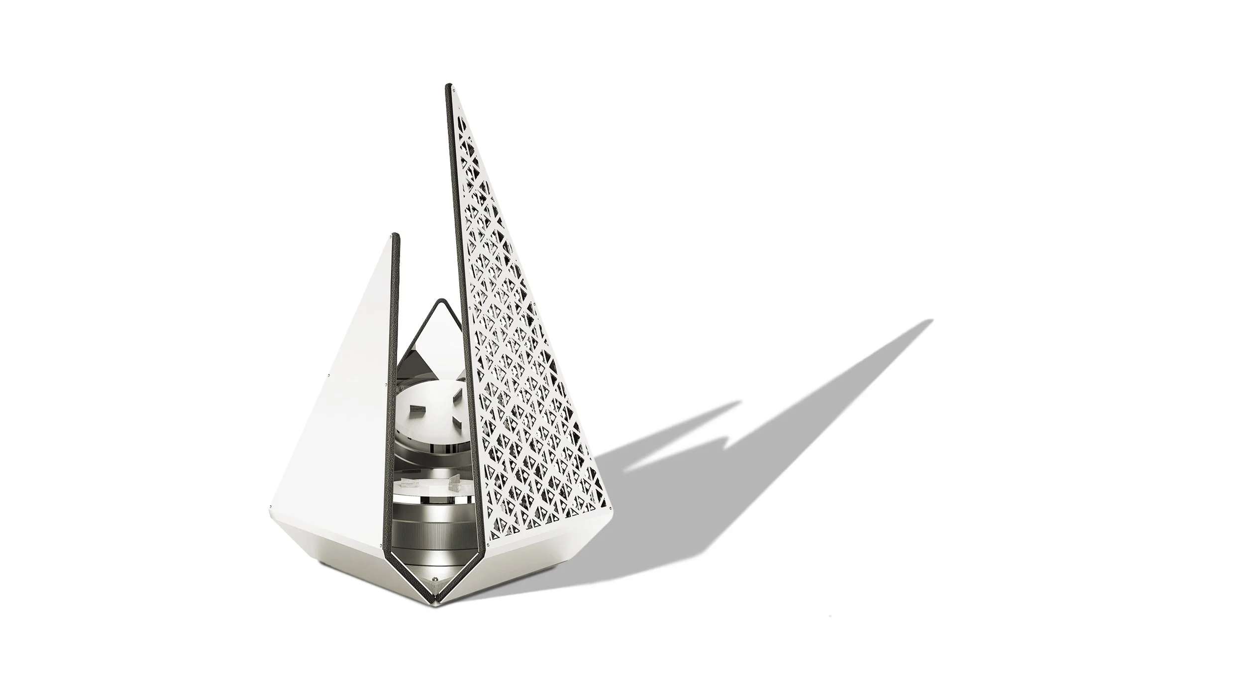 Photophore triptyque Thousand Lights Candle, cuir, métal et bois / Thousand Lights Candle triptych candleholder in leather, metal and wood