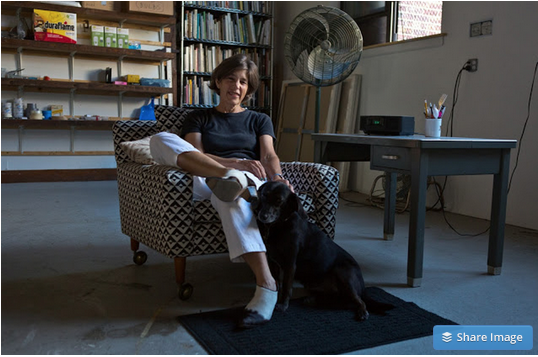 Deborah Brown in her studio. Photo credit: Youngna Park.