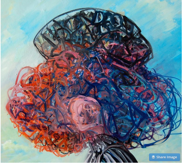 Deborah Brown, “Venetian”, 2015, oil on canvas, 36 x 36 in.