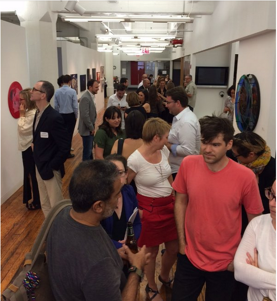 Photo: an opening of NYFA's Guatamala exhibit, "La Crisalida". Photo credit: Mara Vlatkovic.