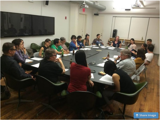 NYFA Group discussion on the Immigrant Artist Program (IAP), serving a community of artists with diverse backgrounds who share the experience of immigration. Photo credit: Giada Crispiels.