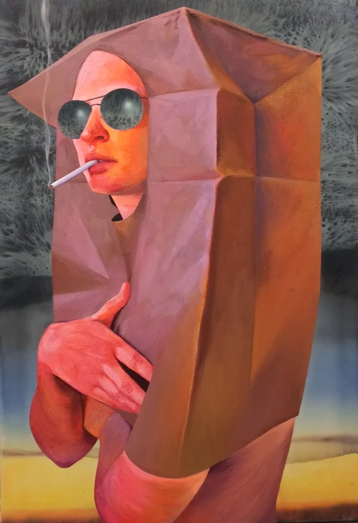 Robin F. Williams Bag Lady , 2016 acrylic and oil on canvas Courtesy of the artist and P.P.OW