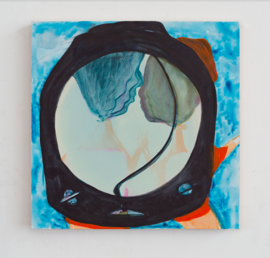 ‘Aqua’, 2016, Ink & Gouache on Panel, 12 x12 inches