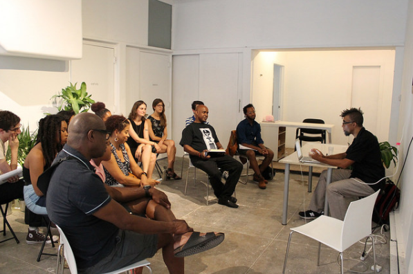 Art + Money talk with artist Dread Scott at Black Art Incubator. Photo courtesy of Recess.