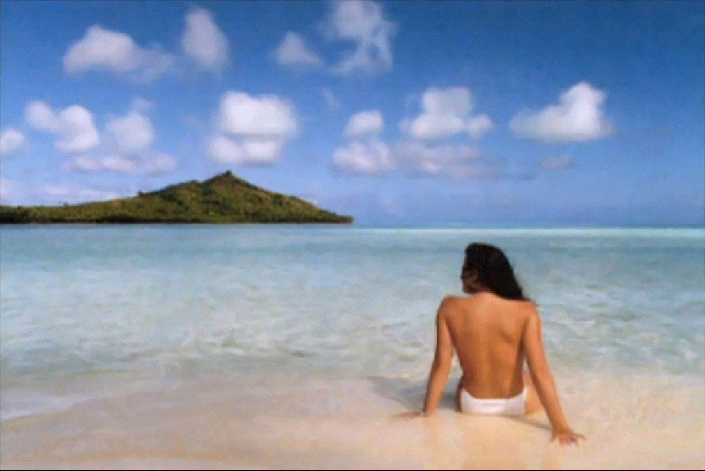 Constant Dullaart, Jennifer_in_Paradise , 2013, Re-distributed digital image (first image ever Photoshopped), encrypted message