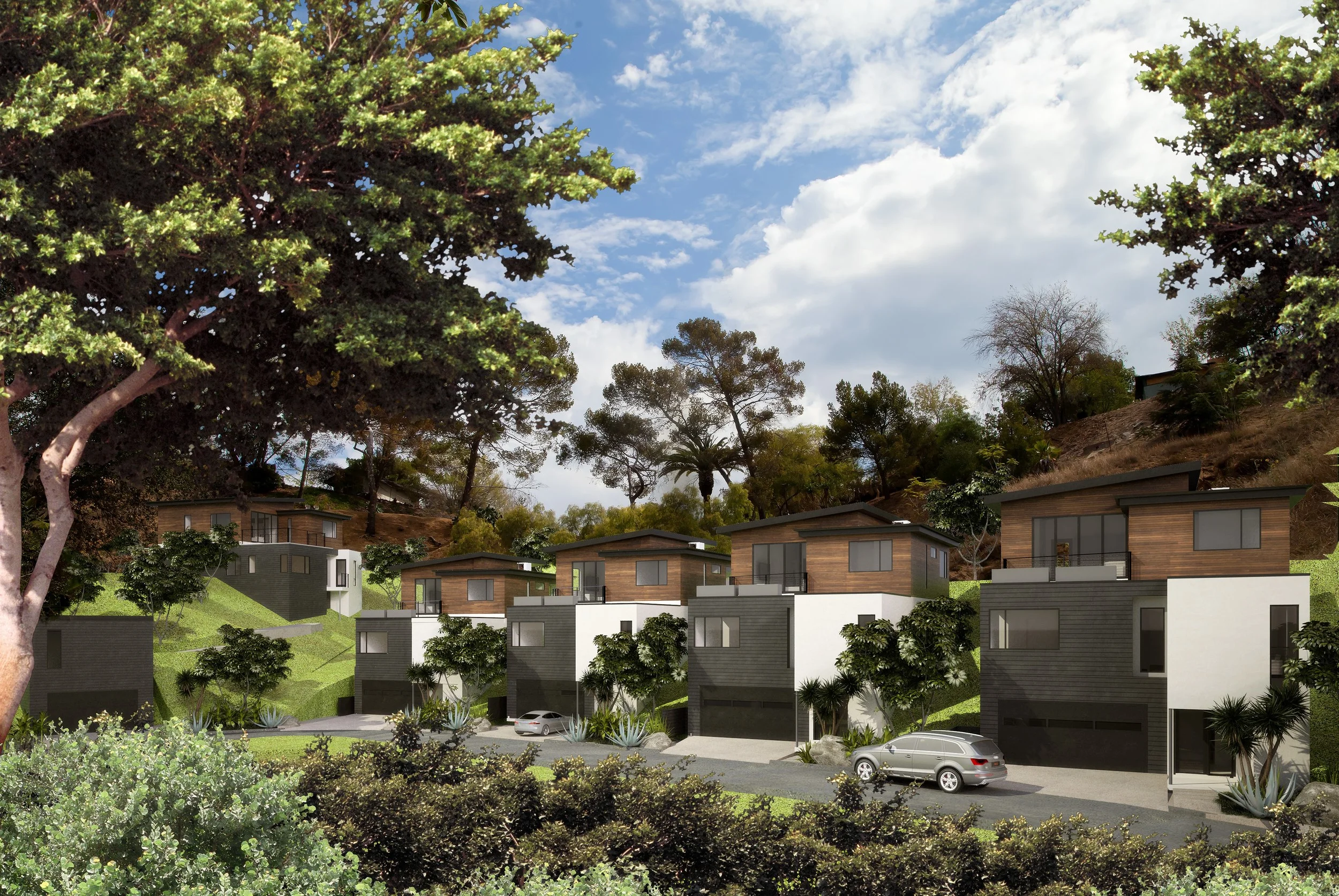  five home subdivision in highland park  ::  3D render courtesy of Barth Partners and TNT Simmonds 